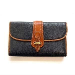 VTG Dooney & Bourke Trifold Leather Wallet Black